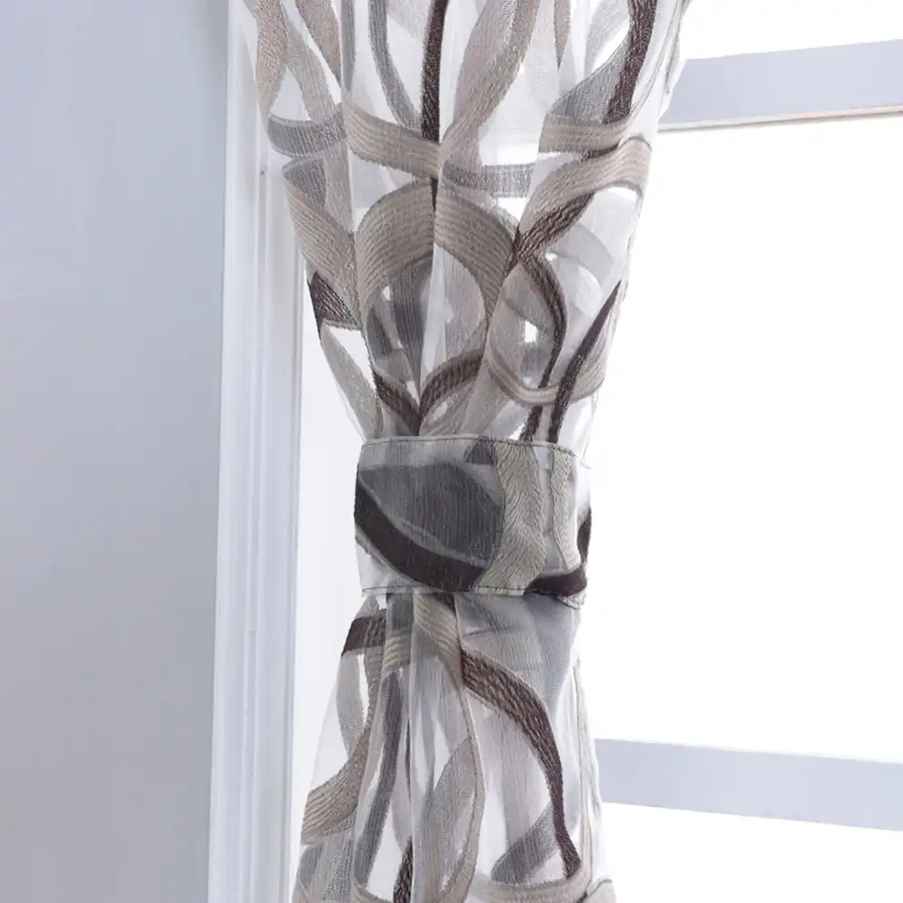 Lozujoju Endless Circle Jacquard Short Drops For Kitchen Windows