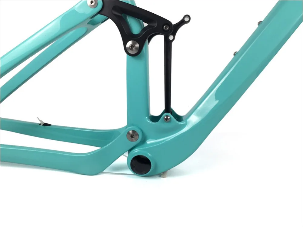 Perfect 2018 New 29er Full Suspension Carbon Frame 29er T1000 Carbon MTB Mountain Bike Frame 142*12 Thru Axle disc brake frame 7