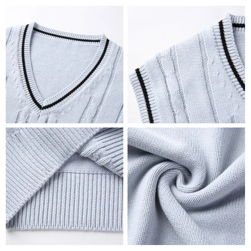 COODRONY шерстяной жилет для мужчин осень зима классический v-образный вырез без рукавов свитер для мужчин хлопок трикотажная одежда для мужчин брендовая одежда 7401