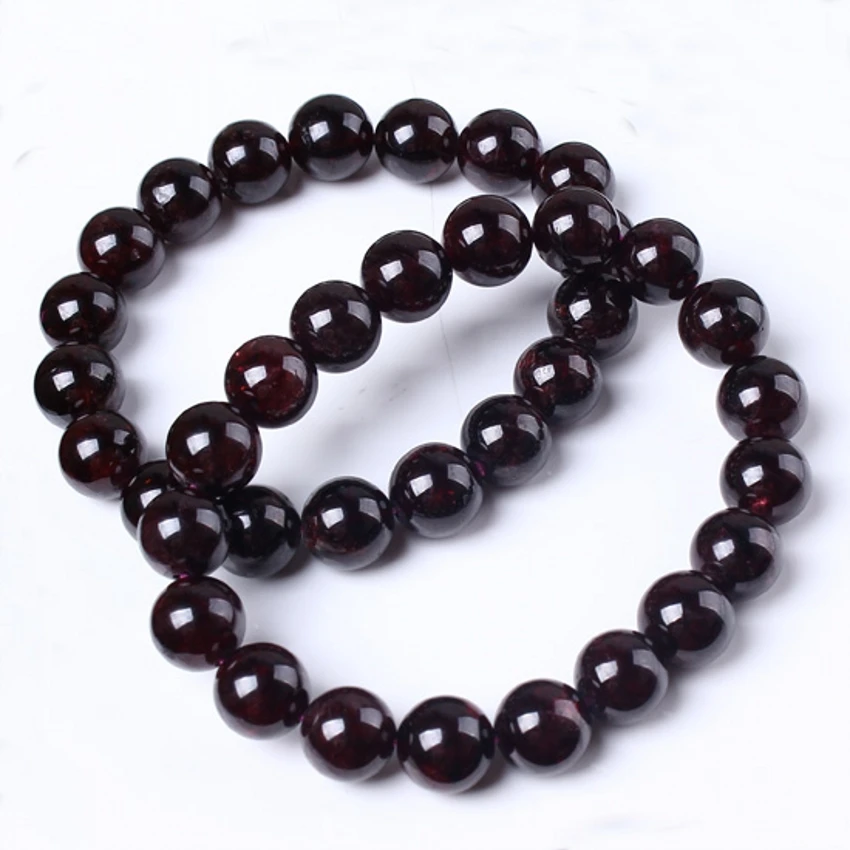 

Kraft-Beads New Trendy Nartural Garnet Stone Round Beads Stretch Bracelets Fashion Jewelry 10 mm