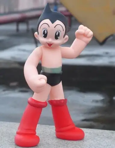 1" Astro Boy фигурка игрушка аниме мультфильм Astroboy ПВХ персональная фигурка Коллекционная модель игрушка кукла креативный 38-41 см коробка T23 - Цвет: Черный
