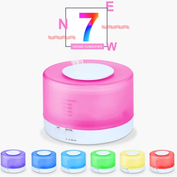 

VVPEC 500ml Air Humidifier Essential Oil Diffuser Aroma Lamp Aromatherapy Electric Aroma Diffuser Mist Maker for Home-Wood