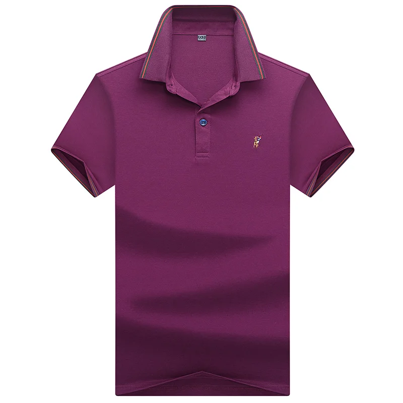 

High Quality Tops&Tees Men's Polo shirts Business men brands Polo Shirts 3D embroidery Turn-down collar mens polo shirt 9003