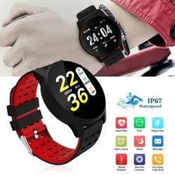 Топ спортивный Смарт-часы Для мужчин Для женщин монитор сердечного ритма крови Давление Фитнес трекер Smartwatch спортивные часы GPS для Ios и Android