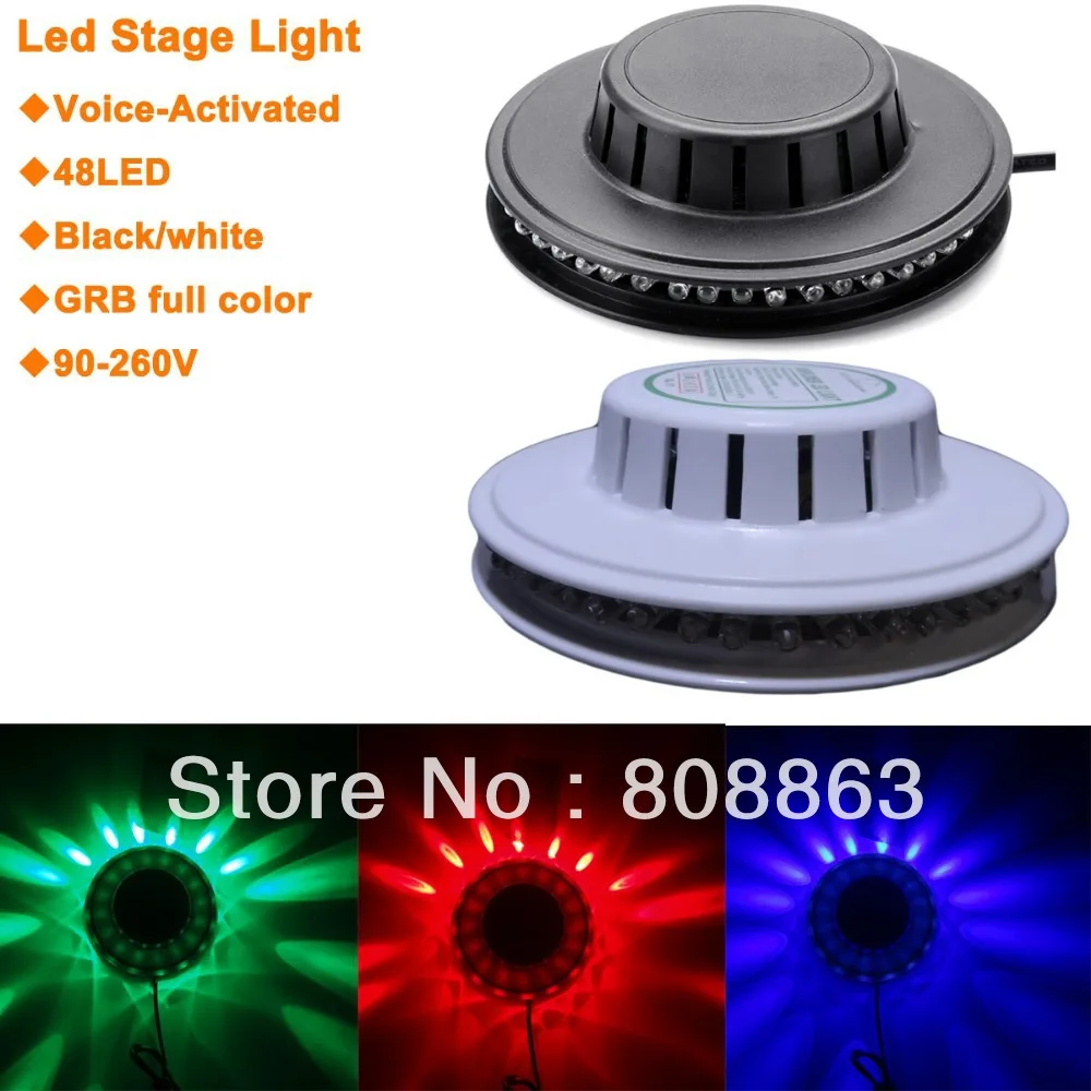 New 8W 48 LED 90 240V Auto & Voice activated LED mini RGB Stage Light