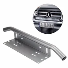 Chrome License Plate Holder Light Bar Mount Front Bumper Number Plate Frame For Offroad LED Light Bar, Suitable Most Vehicles