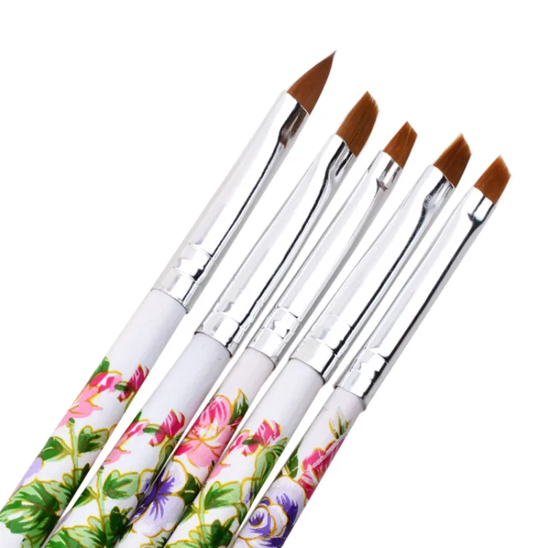 

5PCS/Set Nylon Hair Face Body Paint Brushes Nail Art Design Tools Kit Plastic Handle Professional Drawing Painting Brush Set