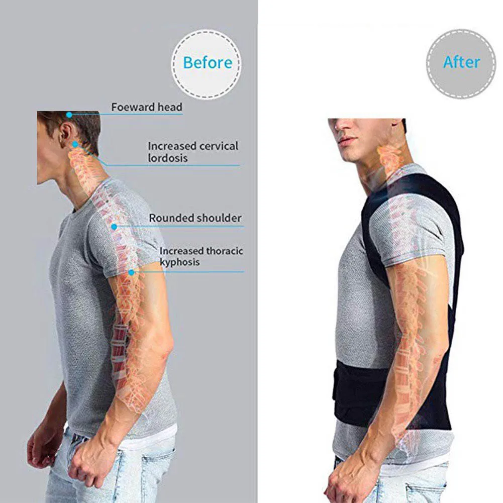 Поясной Корректор осанки Пояс ключицы Brace Back support Braces поддержка s круглый плечевой
