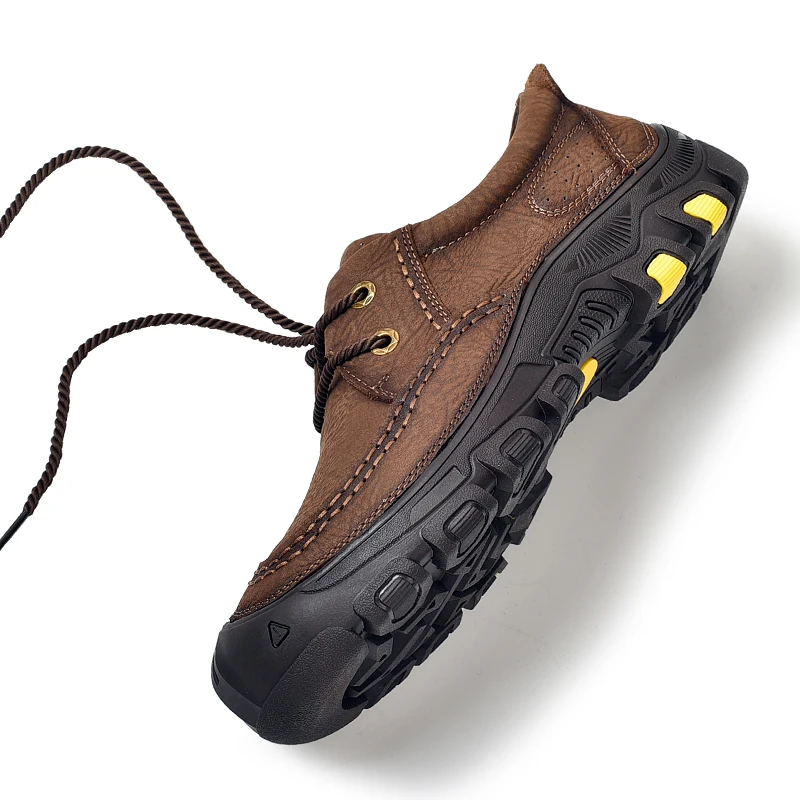 Main Pour ardoisé Cuir Hommes Qualité Vache Naturel Bottines Noir Rétro Automne marron Printemps Sortie gris forme De Plate En Top Chaussures yfgY76b