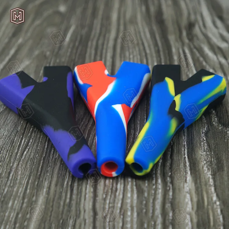 Rhs 1pc New Y Shape Silicone Pipes For Smoking Pipe Two Holes Glass Water Pipes Glass Bubblers