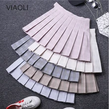 Плиссированная юбка в стиле Лолиты; женская короткая юбка с высокой талией; мини-юбка трапециевидной формы; Матросская юбка в стиле Харадзюку для школьниц; Новая розовая клетчатая юбка