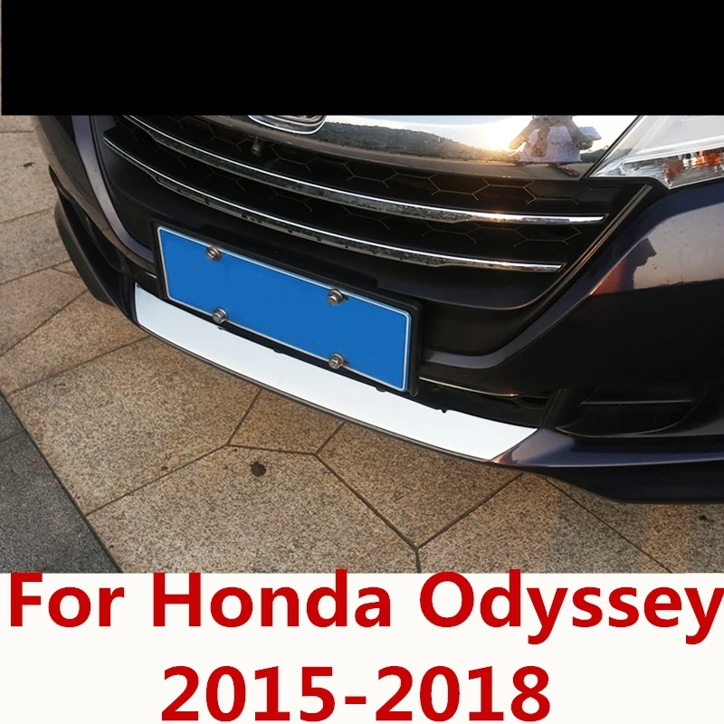 Для Honda Odyssey 2015-2018 защита переднего бампера из нержавеющей стали от скольжения