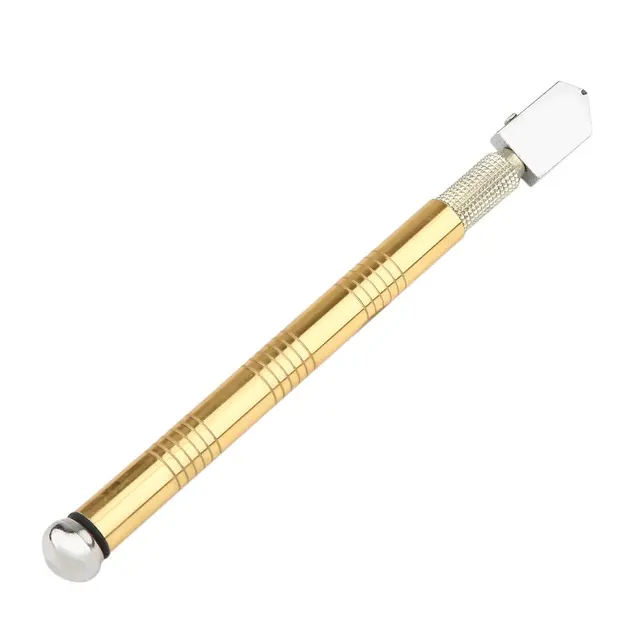 Professional Cutting Craft Glazing Tool Metal Handle Steel Glass Rhinestone Self-lubricating Oil Feed Tipped Glass Cutter