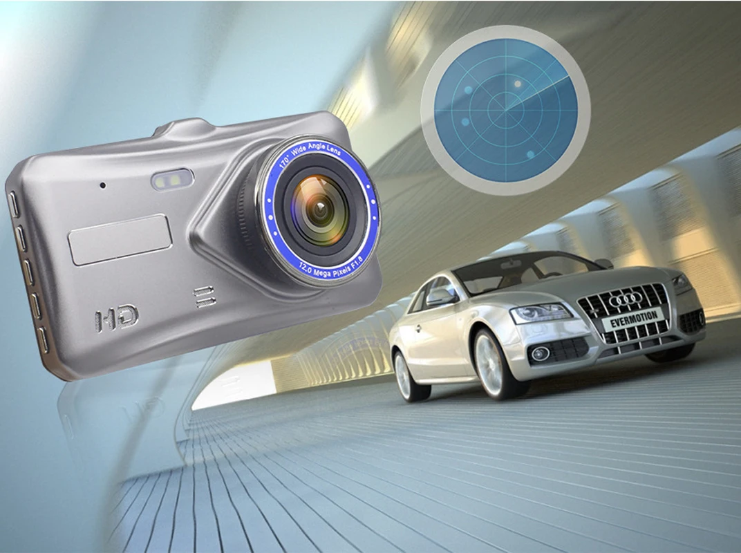 Мини Автомобильный видеорегистратор с двумя объективами видео " дюймовый регистратор парковочная Автомобильная камера Dash Cam FullHD 1080P ночное видение Авто серая dvr камера dfdf