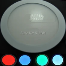 RGB светодиодный панельный светильник 12 В круглый потолочный светильник с ИК 24 клавишами RGB контроллер+ 12V2A адаптер для полного комплекта светильник D225mm