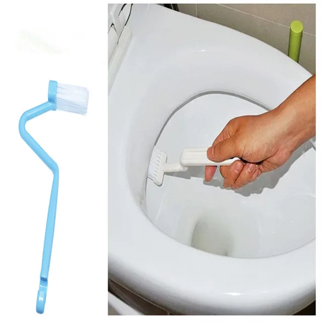 1Pcs V Shape Toilet Cleaning Brush Suspension Hand held Cleaning Brush