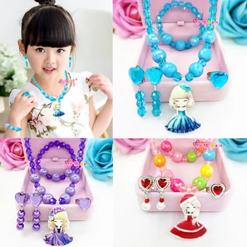 

OUSSIRRO Birthday Party My Cute Little Poni Rainbow Children Necklace Princess Little Girl With Jewelry Pendants Birthday Gifts