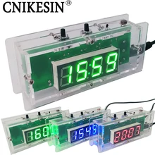 CNIKESIN DIY kit Digital clock Electronic clock C51 microcontroller LED digital temperature control diy clock 3colors (optional)