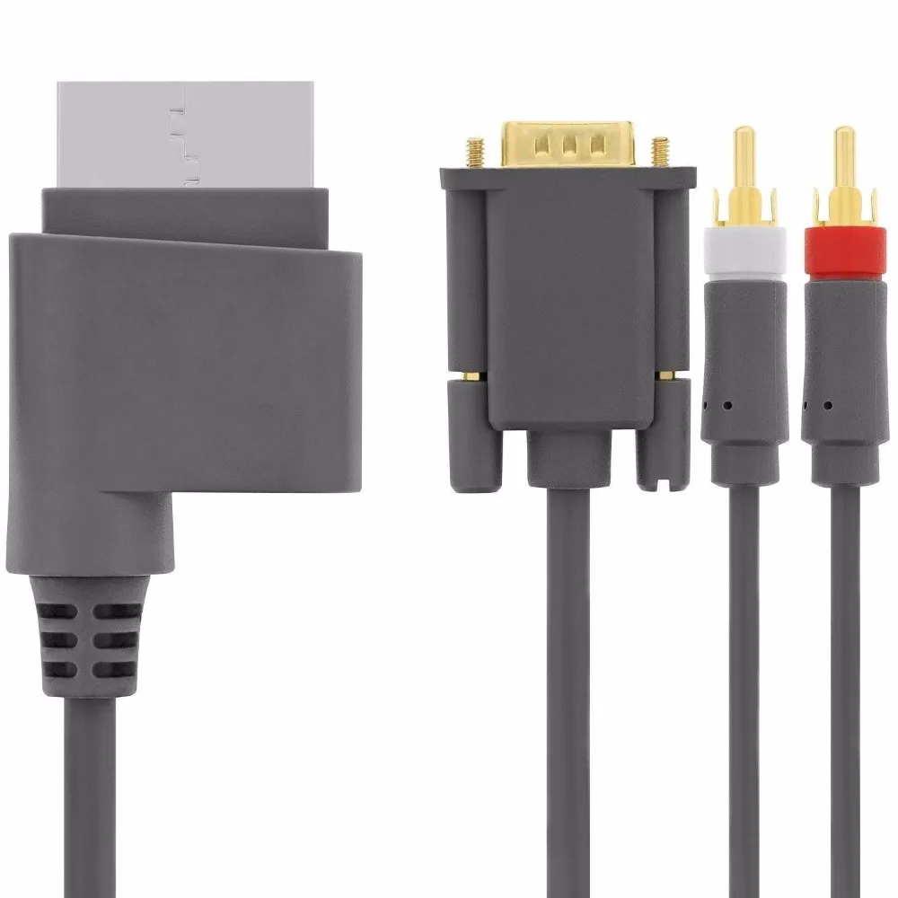 Cabo de Áudio e Vídeo para Microsoft Xbox 360 hd Hdtv av Vga Óptico Rca