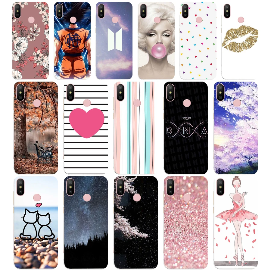 

F silicone Cover For Xiaomi MI A2 LITE Case Full Protection Soft tpu Back Cover Phone Cases For Xiomi MI A2 LITE bumper Coque