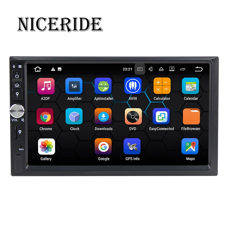 Excellent Universal 2 din car radio android 8.0 8.1 dvd player for nissan qashqai x-trail almera multimedia gps navigation navi autoradio 1