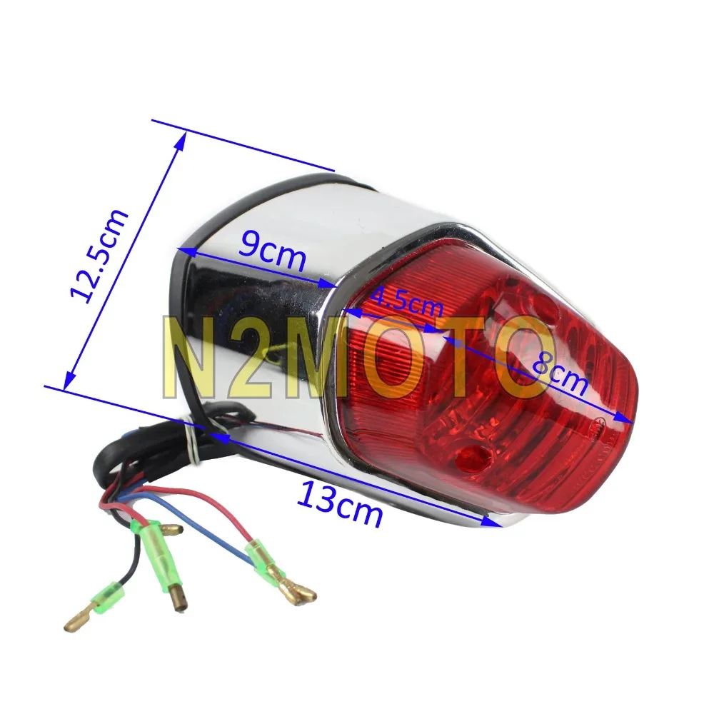 Универсальный Кранец крепление хром красный задний светильник стоп-сигнал задний светильник для Harley Cruiser Chopper Honda Shadow 750 ACE