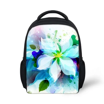 

Customized 3D Floral Print School Backpack Causal Bags For Girls Vintage 12 Inch Toddler Kids SchoolBag School Bag Drop Shipping