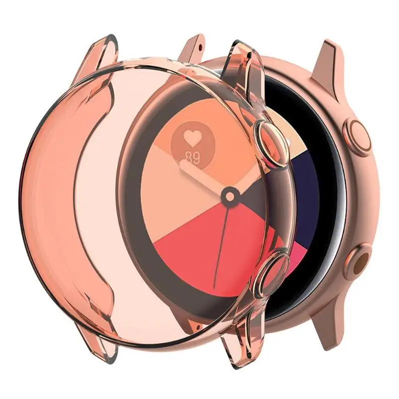 Тонкий полноэкранный чехол для samsung Watch активный протектор ТПУ защитный чехол силиконовый чехол для samsung Galaxy Watch Active R500 galaxy watch active стекло