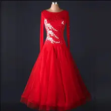 Бальный танцевальный костюм для пожилых женщин с алмазной вышивкой, длинные рукава, бальное платье для танцев для женщин, бальные платья для танцев