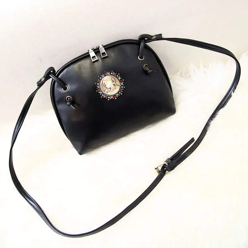 New Design Women Leather Handbags Luxury Women Head Pattern Messenger Shoulder Bag Women s vintage Handbags