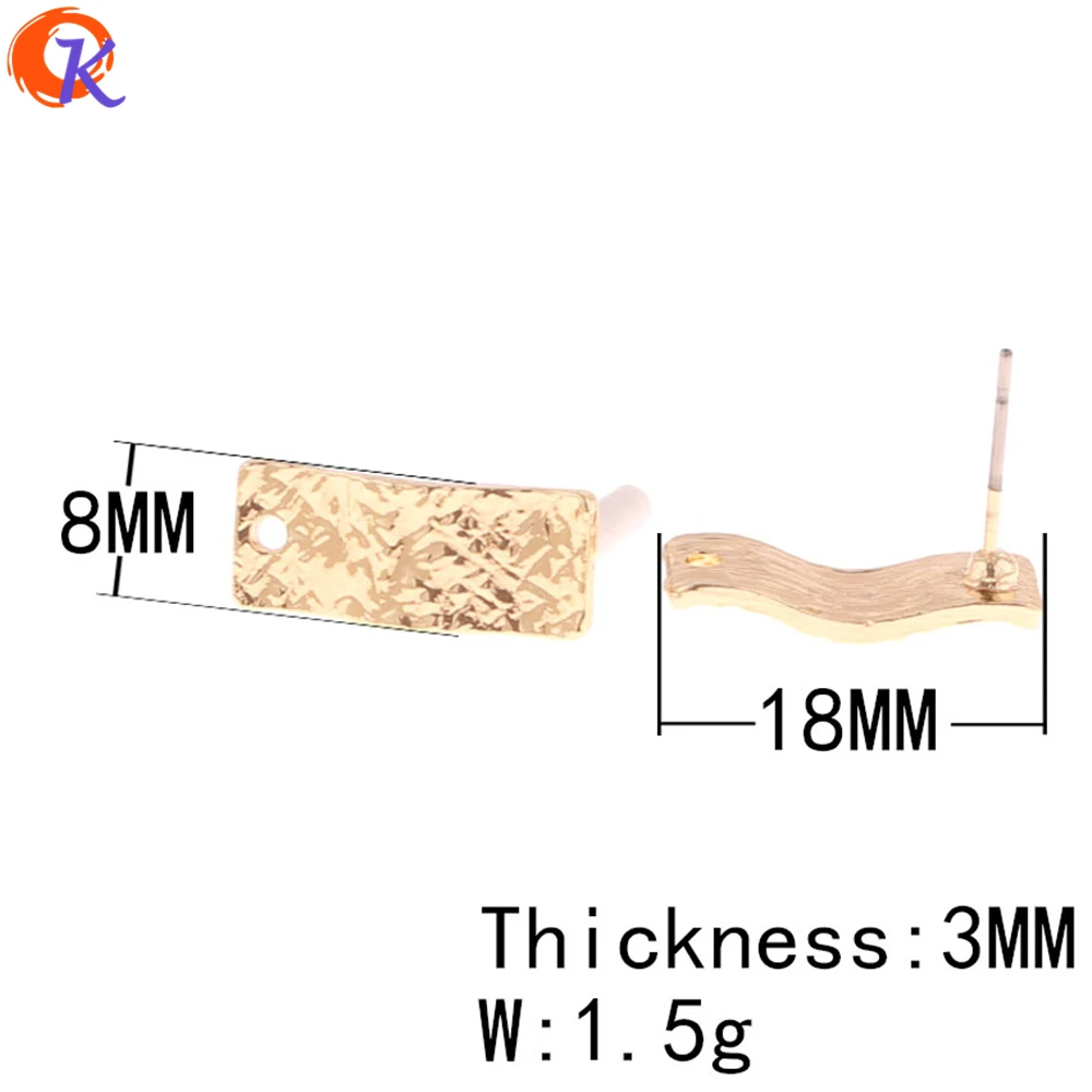 Cordial дизайн 100 шт. мм 8*18 мм Изготовление ювелирных изделий/Серьги Гвоздики/прямоугольной формы/цинковый сплав/DIY аксессуары/ручной