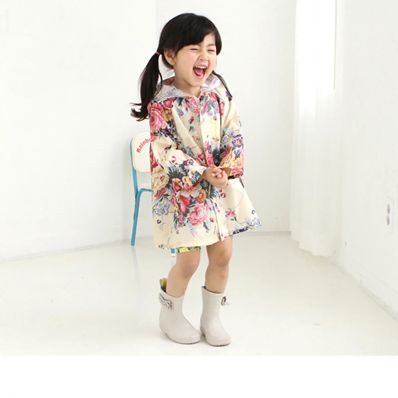Лидер продаж 2019 милый детский плащ для девочек пончо с большим цветком Модное