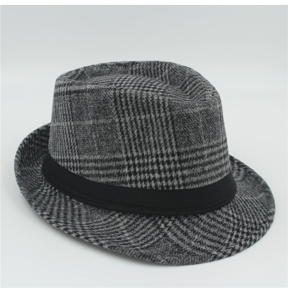 Новинка, осенне-зимняя мужская теплая Солнцезащитная шляпа для джентльмена, шерстяная сетчатая лента, фетровая сомберос, джазовая шляпа, Панама, топ, шапка 10