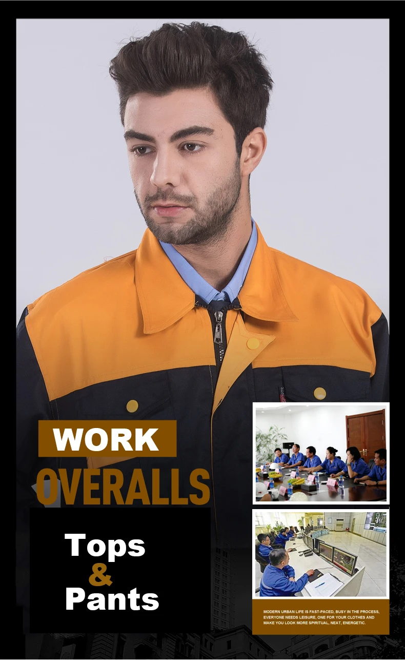 Рабочая одежда для мужчин, рабочая одежда, топы и штаны, ремонтник, автомеханика, высокое качество, рабочая одежда