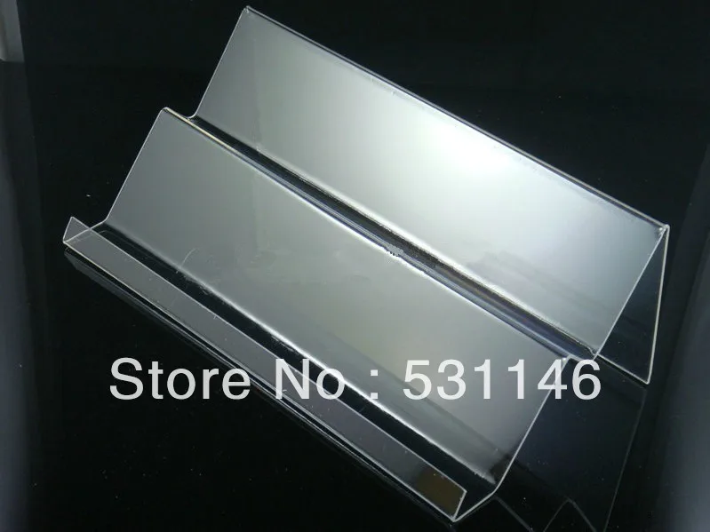 

Free shipping Double layers long shelf Clear Acrylic Mobile cell phone display stand holder racks 20pcs/lot hot sale