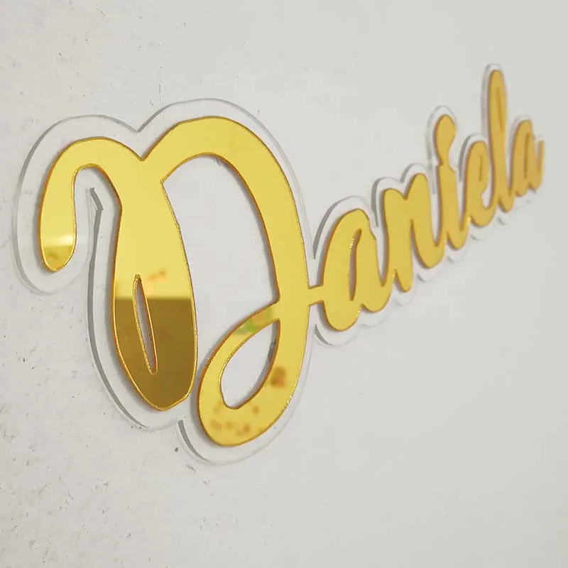 Декорации для детской вечеринки под заказ золотистые зеркальные буквы|Украшения