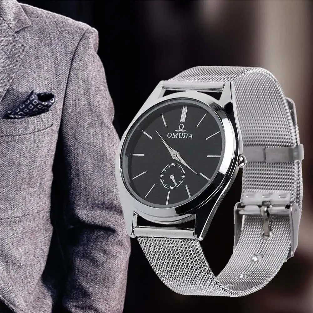 Mens Watch Ultra-thin Men Simple Synthetic Leather Analog Quartz Sport Business Watch main image 0
