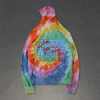 

Style Travis Scott ASTROWORLD World Tie-dye hoodie Men Hoodies Hip Hop High Quality Dyeing Sweatshirts TRAVIS SCOTT Pullover
