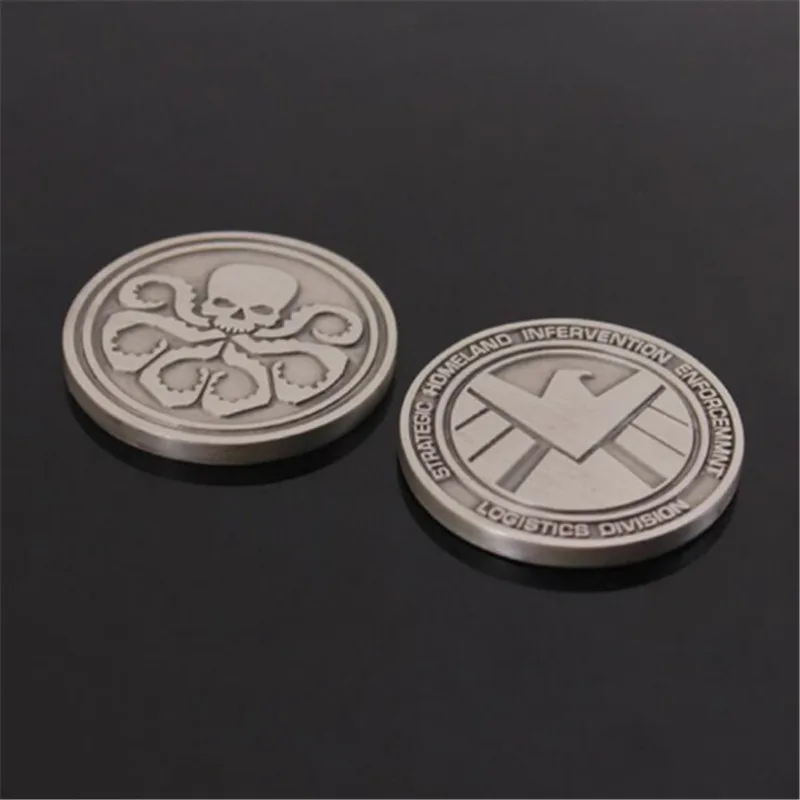 

Around Marvel Film SHIELD Agent Commemorative Coin Hydra SHIELD Quality Alloy Collecting Coins Gift