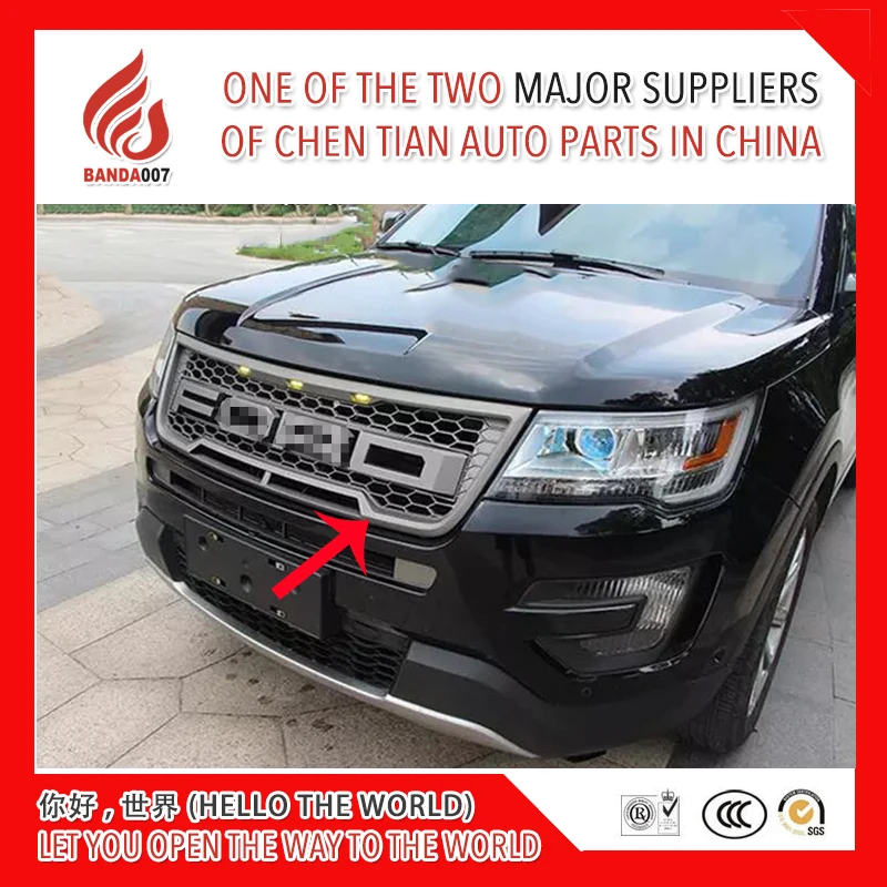 

High quality ABS Modified car racing grills grill Raptor Grille for Ford Explorer grill 2016 2017