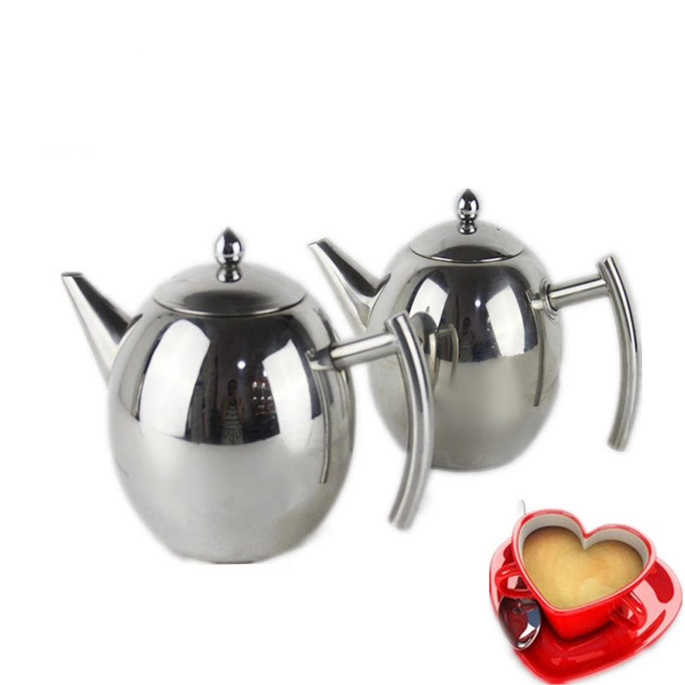 Чайник свадебный из нержавеющей стали 1 л с ситечком|stainless steel infuser|coffee teatool pot |