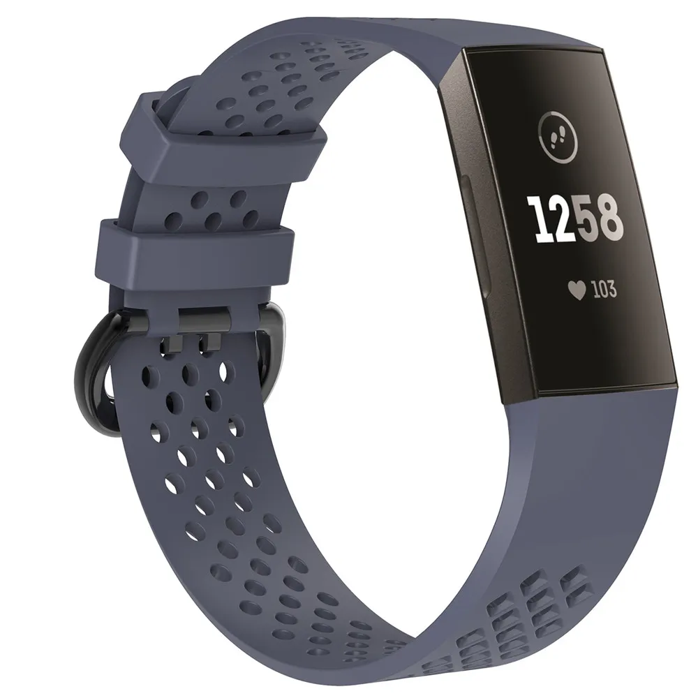 Силиконовый ремешок для Fitbit Charge 3 фитнес-трекер для активности Смарт-часы спортивные часы ремешок Ремешок небольшой большой