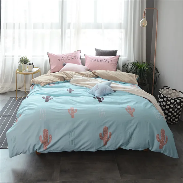 Best Price 4PCS 100% Cotton Duvet Cover Sets cartoon Cactus Printed Quilt Cover Pillowcase Bed Sheet Bed Linen queen King Size Bedding Set Best Price 4PCS 100% Cotton Duvet Cover Sets cartoon Cactus Printed Quilt Cover Pillowcase Bed Sheet Bed Linen queen King Size Bedding Set