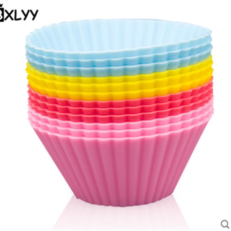 Силиконовая форма для выпечки торта BXLYY 1 набор из 12 (1 дюжина) маффинов чашка