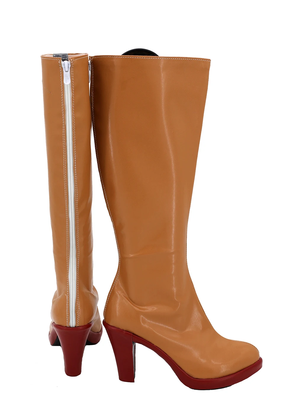 JoJo's Bizarre Adventure Golden Wind Trish Una Cosplay Boots High Heel Brown Shoes Custom Made Any Size (3)