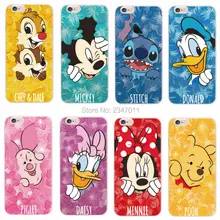 Minnie Mickey Cartoon Donald Duck Stitch Piglet Daisy Pooh Bear Characters Phone case For iPhone 4