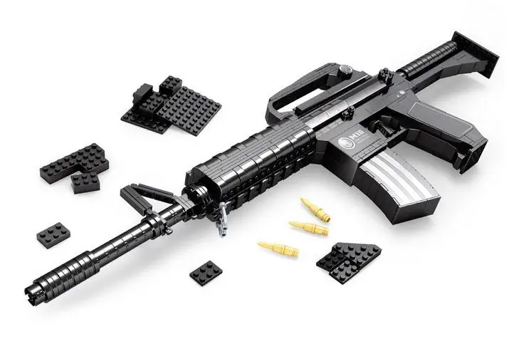 

Ausini SWAT Revolver Pistol Power GUN Weapon Arm Model Toy Brick Building Blocks Set Weapon military AK47 pack