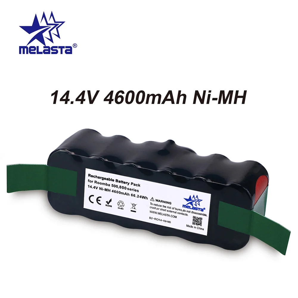 4600mah Melasta обновленная 4.9Ah 14,4 V никель-металл-гидридный аккумулятор для iRobot Roomba 500 600 700 800 серии 510 530 550 560 620 630 650 770 780 870 880 R3 - Цвет: 4600mah