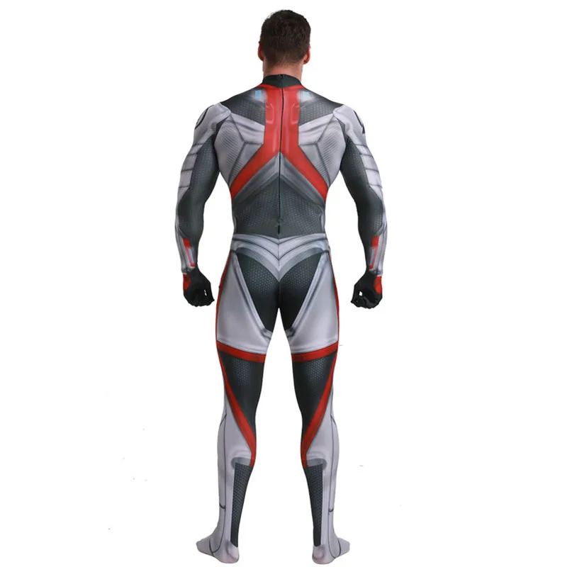 Avengers Endgame Quantum Realm Jumpsuits Cosplay Costume 3D Printed One-Piece Fullbody Zentai Lycra Long Sleeve Bodysuit