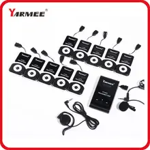YARMEE VHF frequency Wireless Tour Guide System 60m Operating Range 2 Transmitter+30 Receivers+Charger Case for Tour guiding